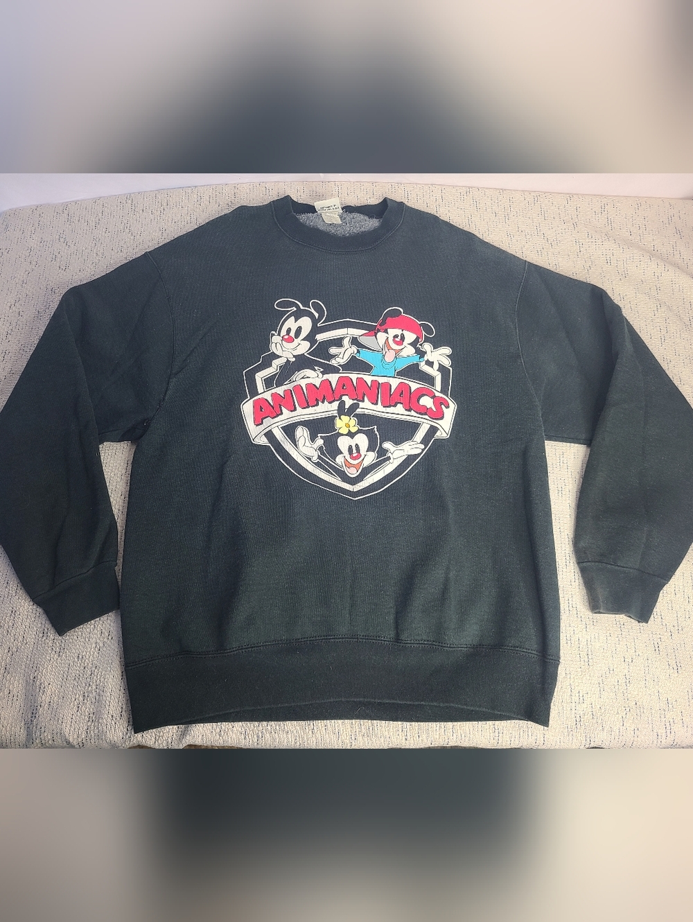 Vintage 1993 Animaniacs Crewneck Large USA Made Double Sided